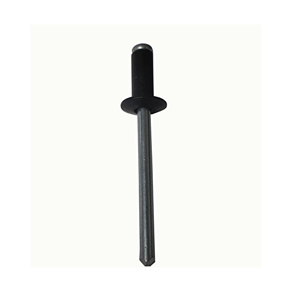Blind Rivet, Dome Head, 0.1875 in Dia., 0.595 in L, Aluminum Body, 1000 PK
